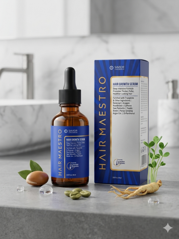 Hair Maestro Hair Growth Serum (60ml) – Deep Intensive Formula with Redensyl & Anagain