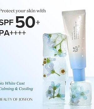 Beauty of Joseon Relief Sun : Aqua-fresh (Rice + B5) SPF 50+ PA++++ Short Description A lightweight, deeply hydrating daily sunscreen engineered to provide maximum UV protection while cooling and calming the skin. Infused with Rice extract and Vitamin B5 (Panthenol), this ultra-fresh formula absorbs effortlessly with no white cast, making it perfect for an everyday, weightless block.