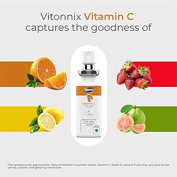 Vitonnix Vitamin-C Sublingual Oral Spray (20ml) – Helps Boost Immunity & Skin Health