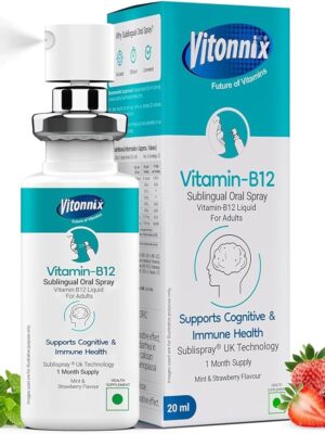 Vitonnix Vitamin-B12 Sublingual Oral Spray (20ml) – Supports Cognitive & Immune Health