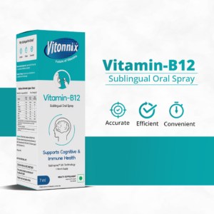 Vitonnix Vitamin-B12 Sublingual Oral Spray (20ml) – Supports Cognitive & Immune Health