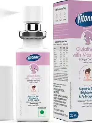 An advanced sublingual oral spray designed for fast, efficient nutrient absorption. Powered by the synergistic combination of Glutathione and Vitamin C to combat oxidative stress, support skin brightening, and deliver comprehensive anti-ageing care from within.