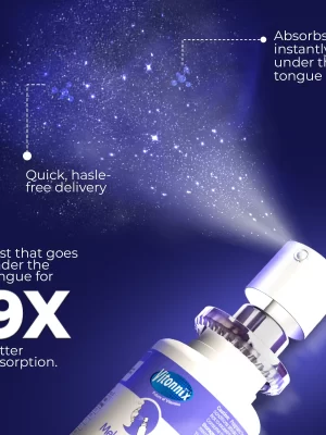 An advanced sublingual oral spray designed to help you fall asleep faster and regulate your natural sleep cycle. Powered by patented Sublispray® UK Technology, this non-habit forming liquid formula delivers rapid absorption for deeper sleep and overnight recovery without morning grogginess.