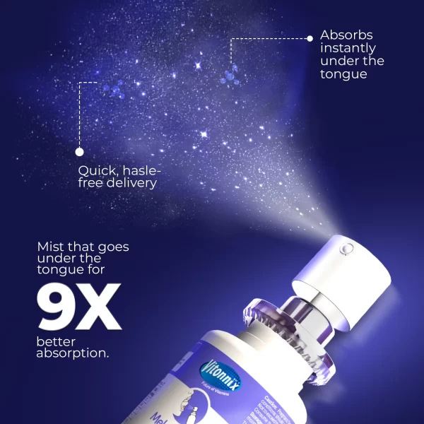 Vitonnix Melatonin Sublingual Oral Spray (12ml) – Helps in Promoting Good Sleep